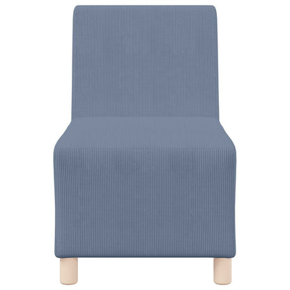 | Unità di Divano Modulare Senza Braccioli | Blu 55 x 74 x 82 cm