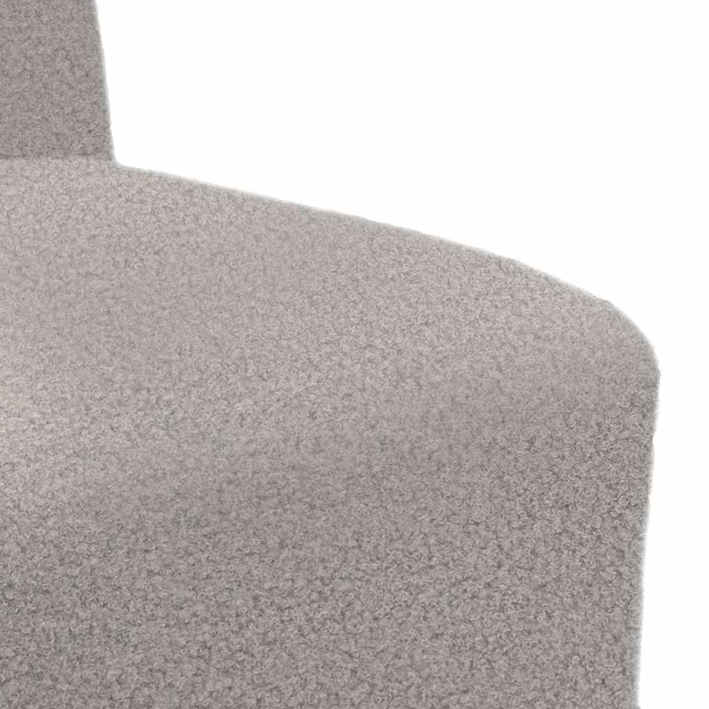 Divano componibile senza braccioli grigio chiaro 55 cm tessuto effetto lana riccio | homemem39