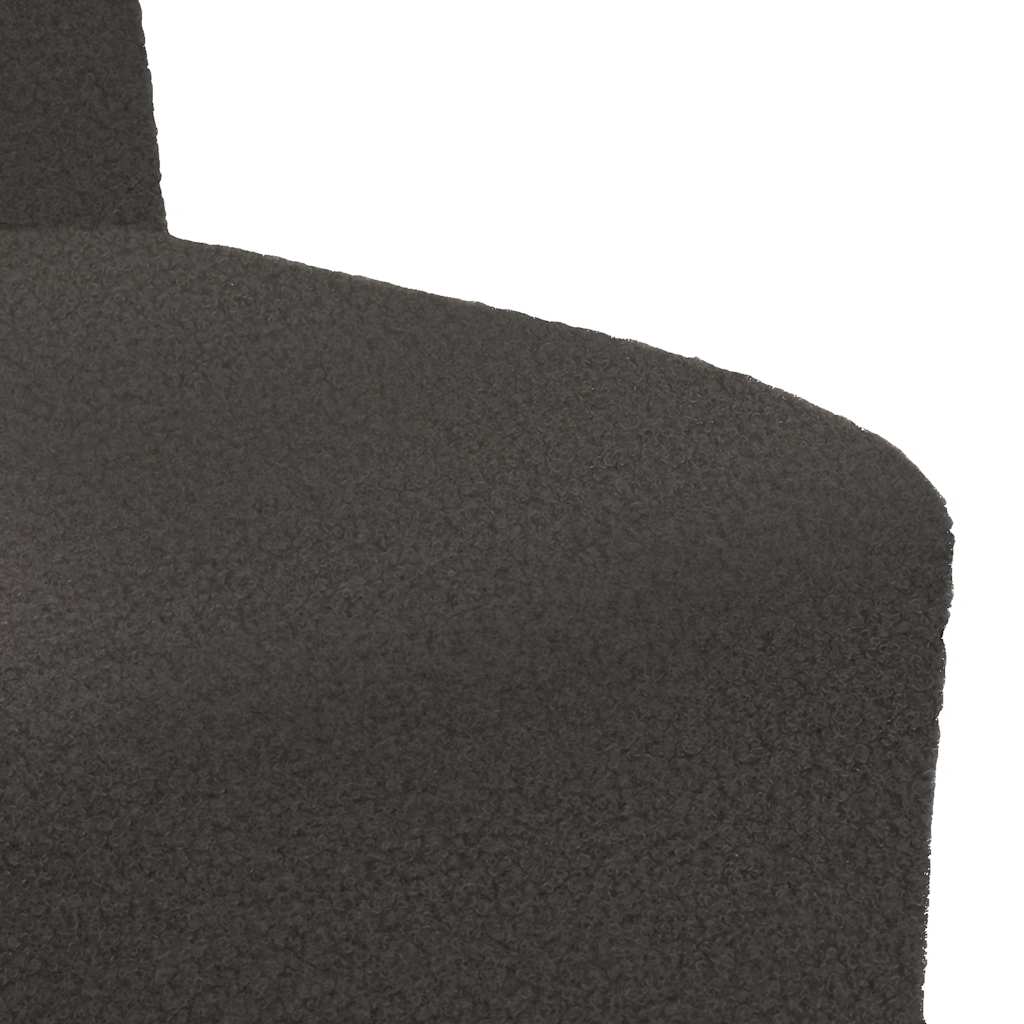 Divano Sedia senza Braccioli Grigio Scuro 55 cm Tessuto Riccio Simile alla Lana - homemem39