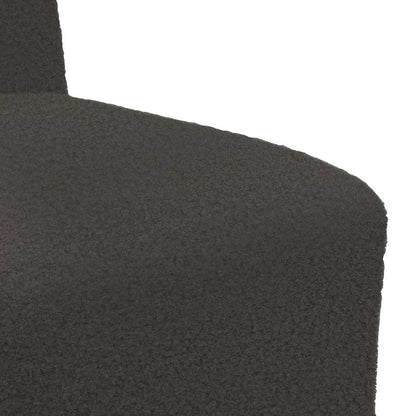 Divano Sedia senza Braccioli Grigio Scuro 55 cm Tessuto Riccio Simile alla Lana - homemem39