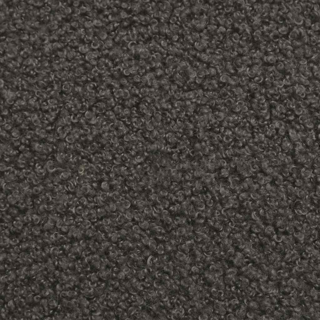 Divano componibile senza braccioli grigio scuro 55 cm tessuto effetto lana riccio