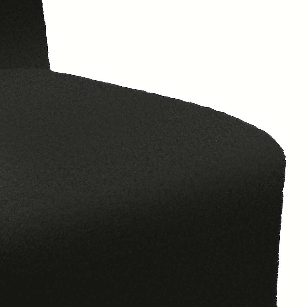 Divano Sedia senza Braccioli Nero 55 cm Tessuto Riccio Simile alla Lana - homemem39