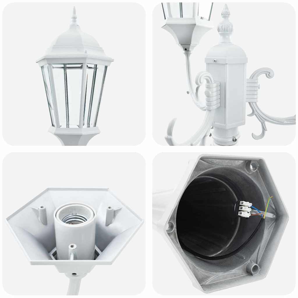 Luce da Giardino Bianco 235 cm Alluminio