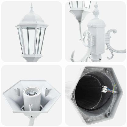 Luce da Giardino Bianco 235 cm Alluminio