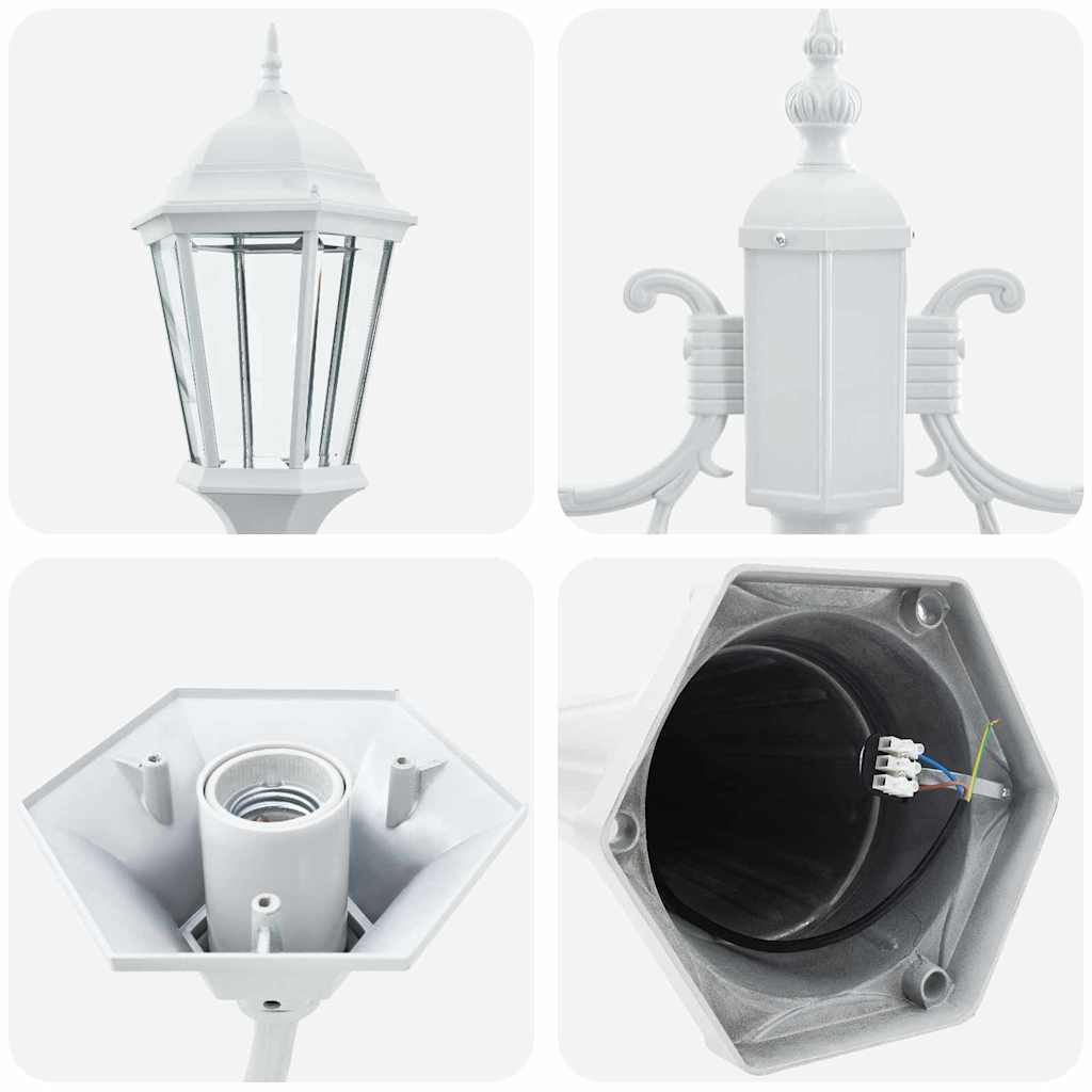 Luce da Giardino Bianco 235 cm Alluminio