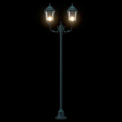 Posto Luce da Giardino Verde Scuro Alluminio e Vetro