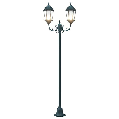 Posto Luce da Giardino Verde Scuro Alluminio e Vetro