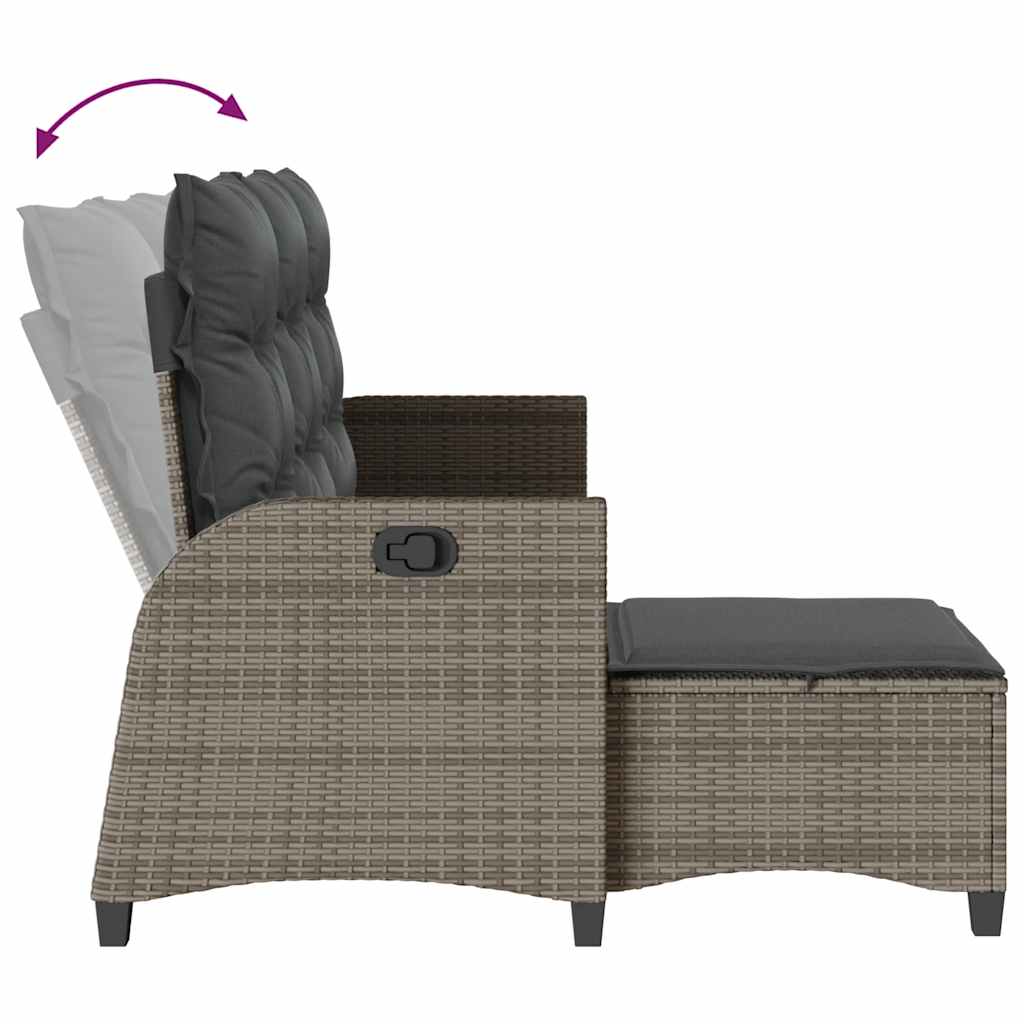 Set Divani da Giardino 3 pz con Cuscini a L Grigio Polyrattan | homemem39