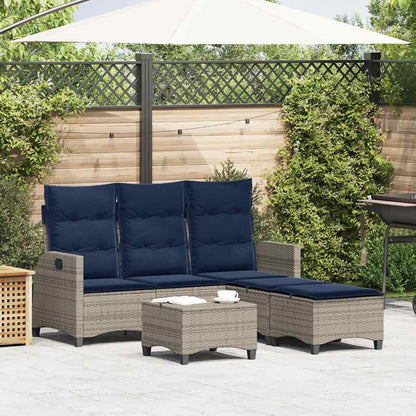 Set Divani da Giardino 3 pz con Cuscini a Forma di L Polyrattan | homemem39