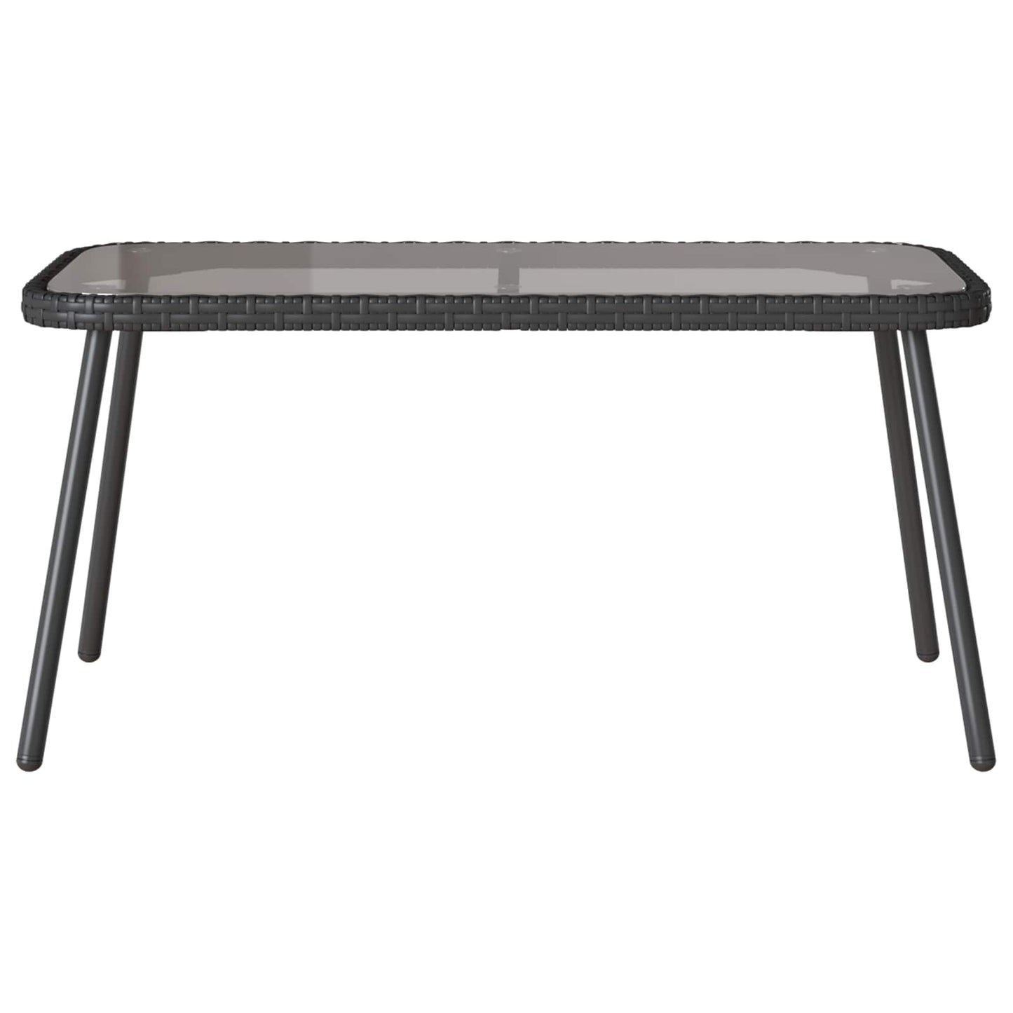 Set Divano da Giardino con cuscino 2 pcs Nero polyrattan | homemem39