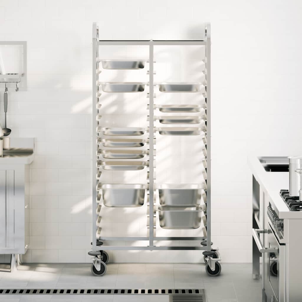 Carrello Portateglie con 32 GN Contenitori 75x55x162,5 cm