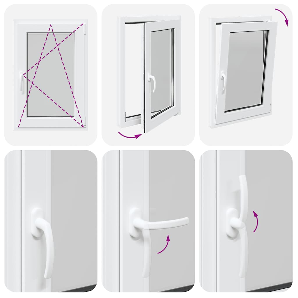 Finestra da cantina "RISOR" 60x100 cm anta ribalta DIN destra bianca