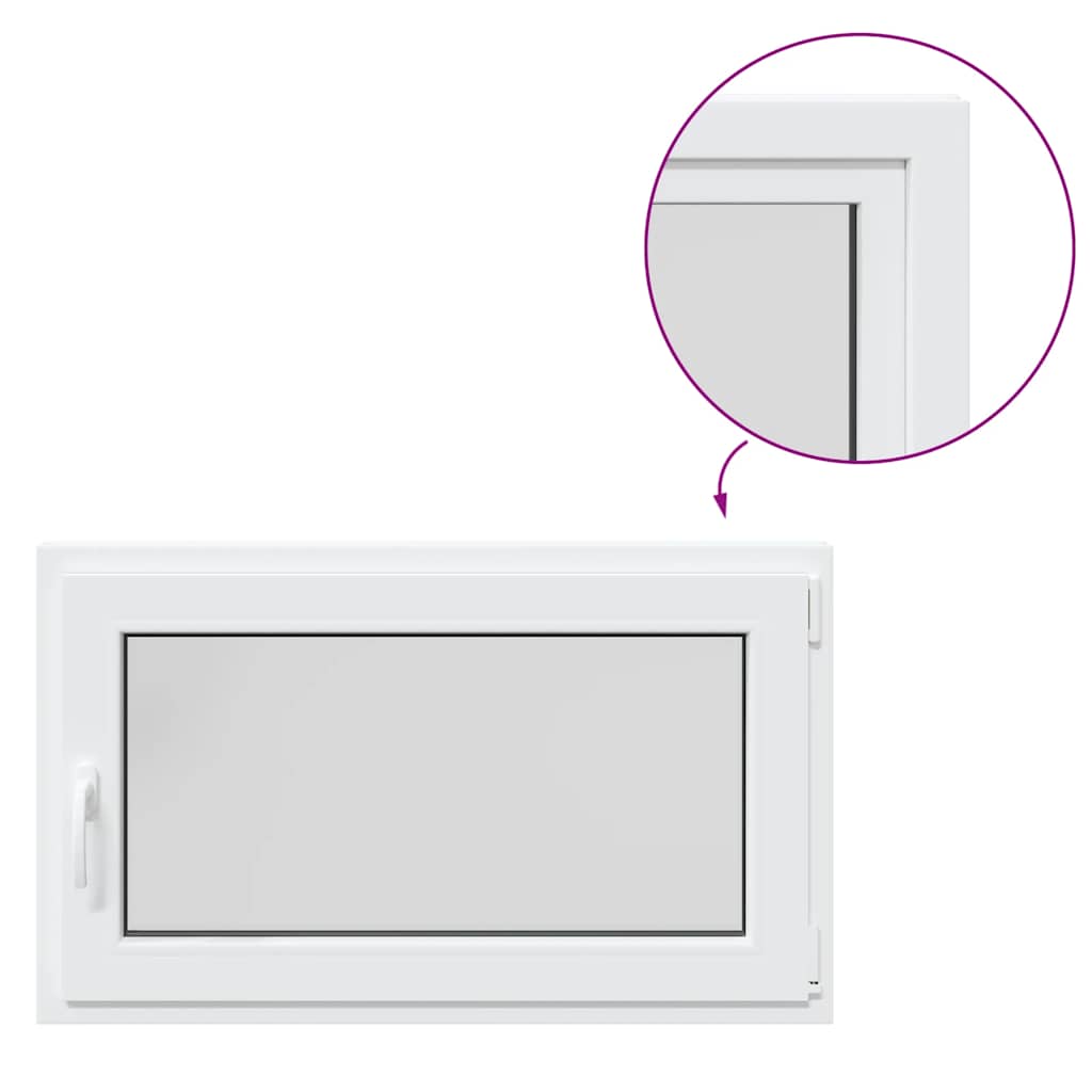 Finestra da cantina "RISOR" 100x60 cm anta ribalta DIN destra bianca