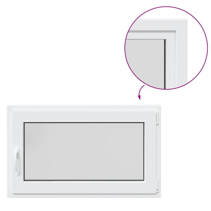 Finestra da cantina "RISOR" 100x60 cm anta ribalta DIN destra bianca