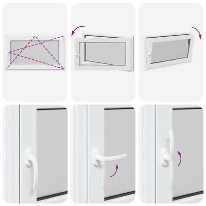 Finestra da cantina "RISOR" 100x60 cm anta ribalta DIN destra bianca