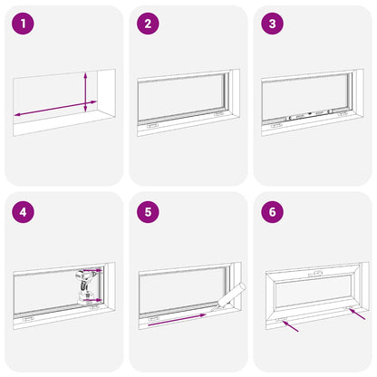 Finestra Seminterrato RISOR 80x40 cm Tilt 2 Vetri Bianco