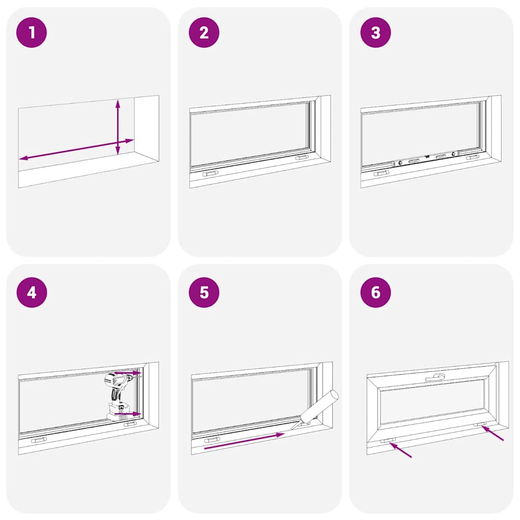 Finestra Seminterrato RISOR 90x40 cm Tilt 2 Vetri Bianco