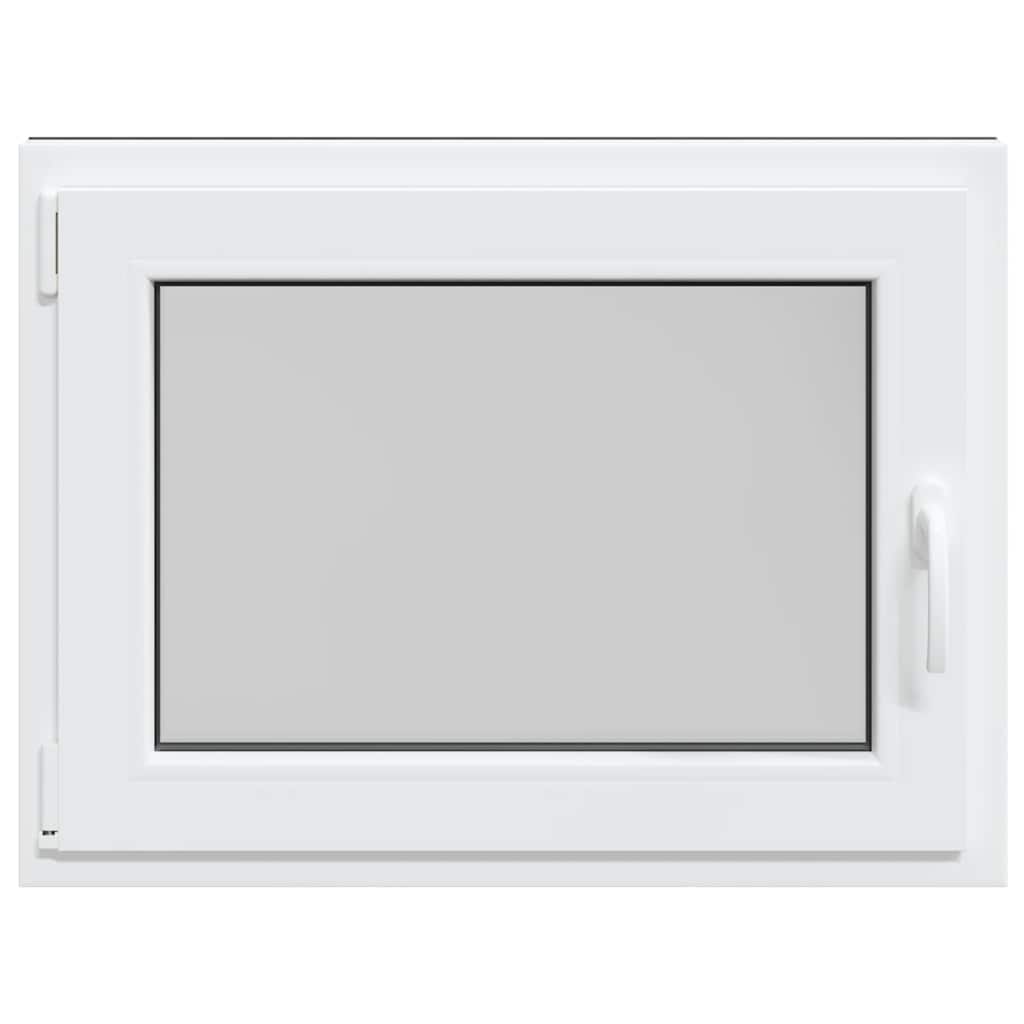 Finestra per cantina "RISOR" 80x60 cm anta ribalta DIN sinistra bianca