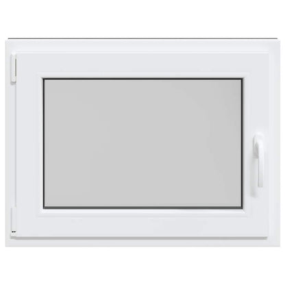 Finestra per cantina "RISOR" 80x60 cm anta ribalta DIN sinistra bianca