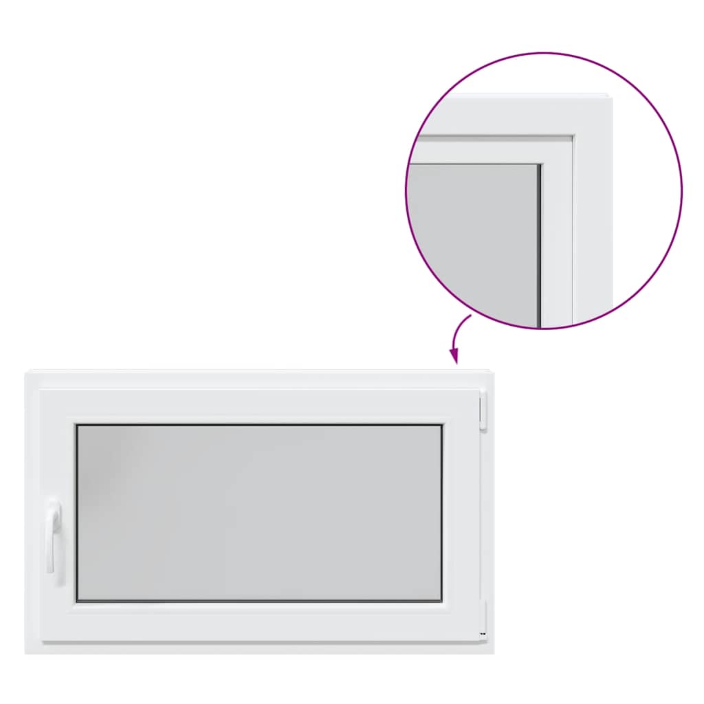 Finestra per cantina "RISOR" 100x60 cm Anta-ribalta DIN Destra Bianca