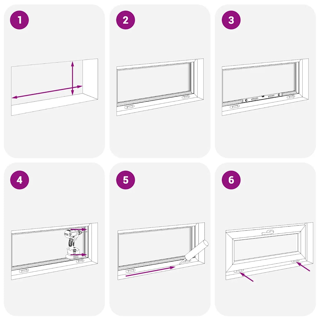 Finestra Seminterrato RISOR 110x40 cm Tilt 3 Vetri Bianco