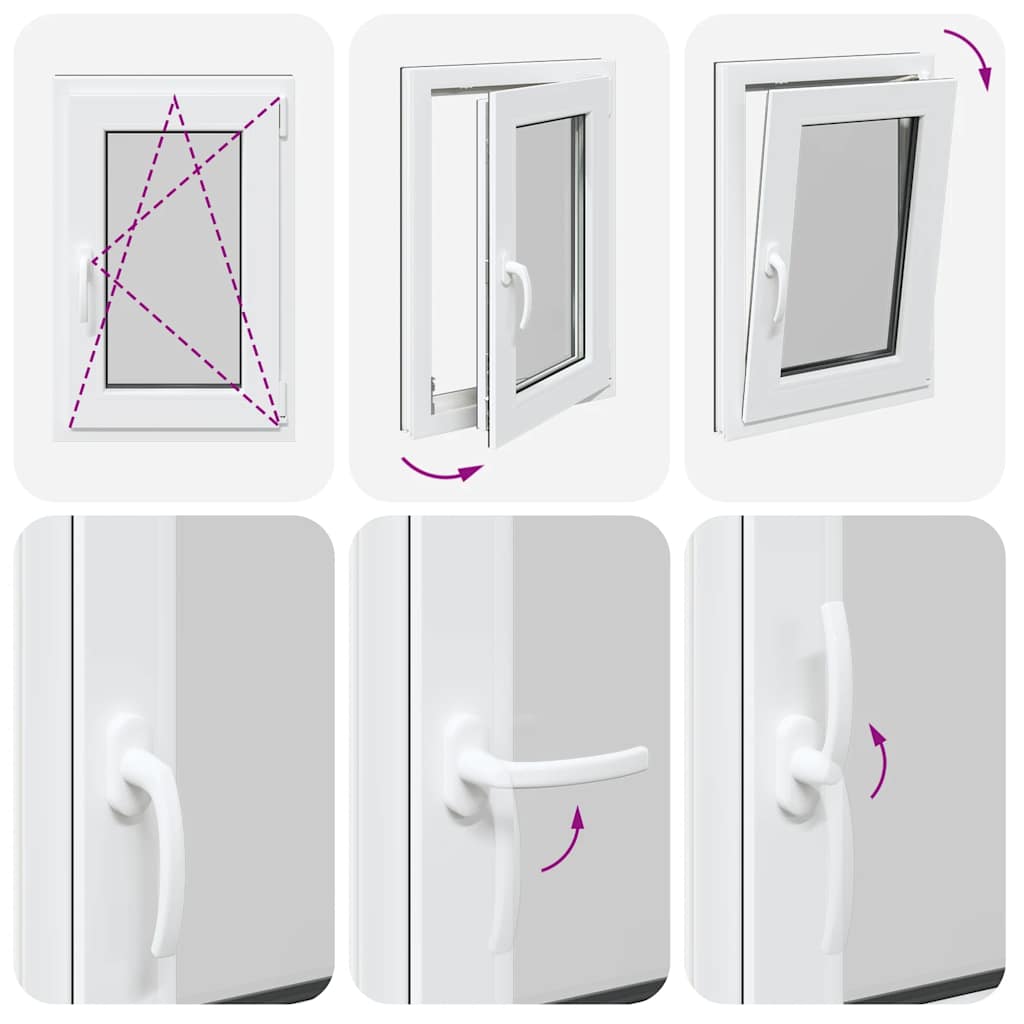 Finestra da cantina "RISOR" 50x75 cm Anta-ribalta DIN Destra Antracite