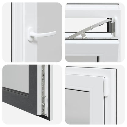 Finestra da cantina "RISOR" 50x75 cm Anta-ribalta DIN Destra Antracite