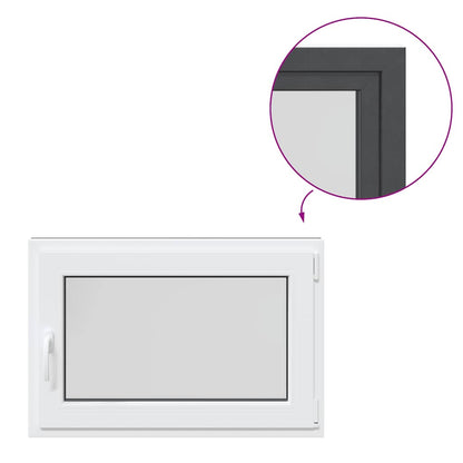 Finestra da cantina "RISOR" 90x50 cm anta-ribalta DIN destra antracite