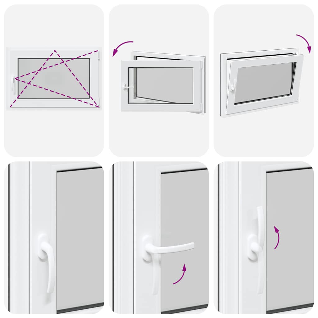 Finestra da cantina "RISOR" 90x50 cm anta-ribalta DIN destra antracite