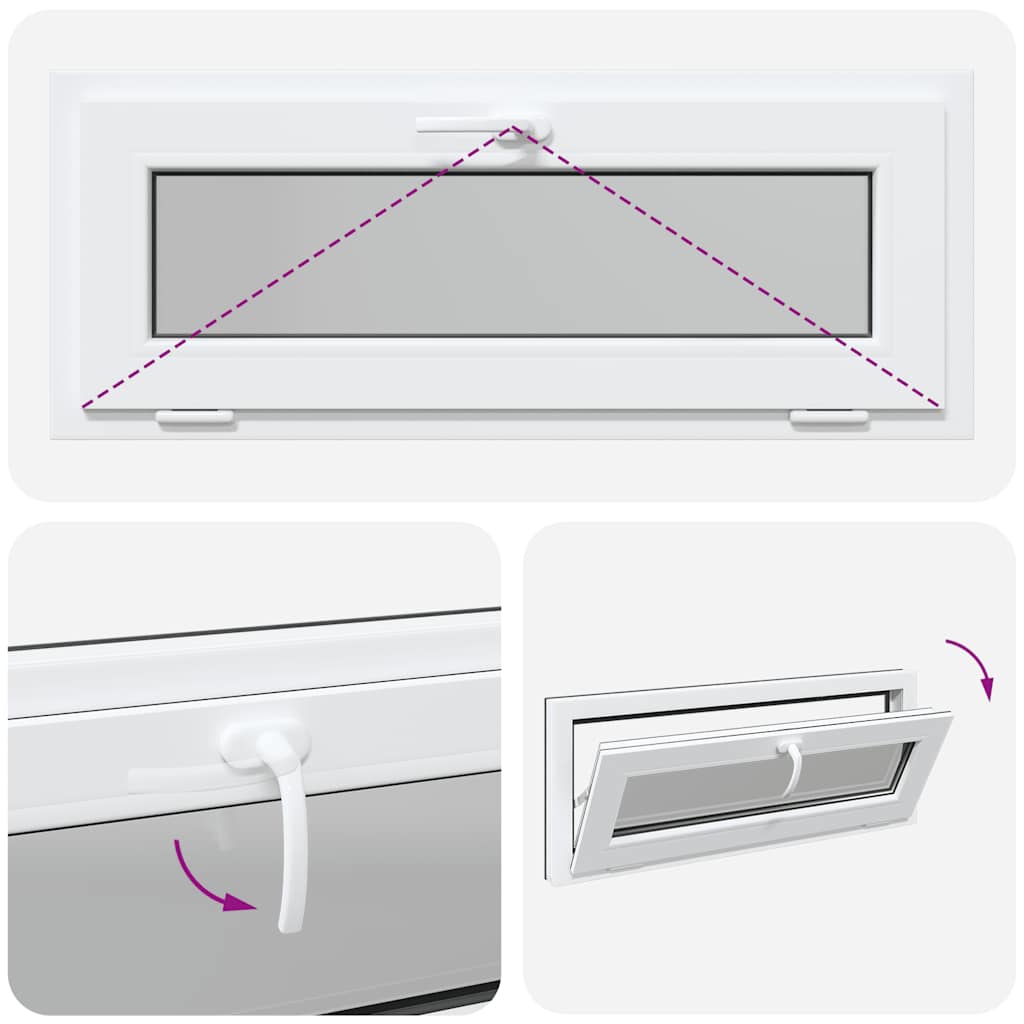 Finestra Seminterrato RISOR 110x40 cm Tilt 3 Vetri Antracite