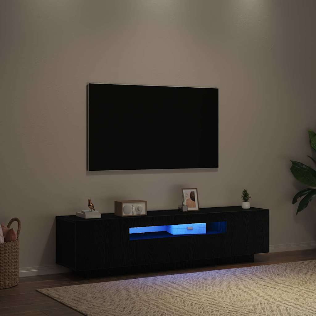 Mobile TV Nero 160 x 35 x 40 cm Legno multistrato