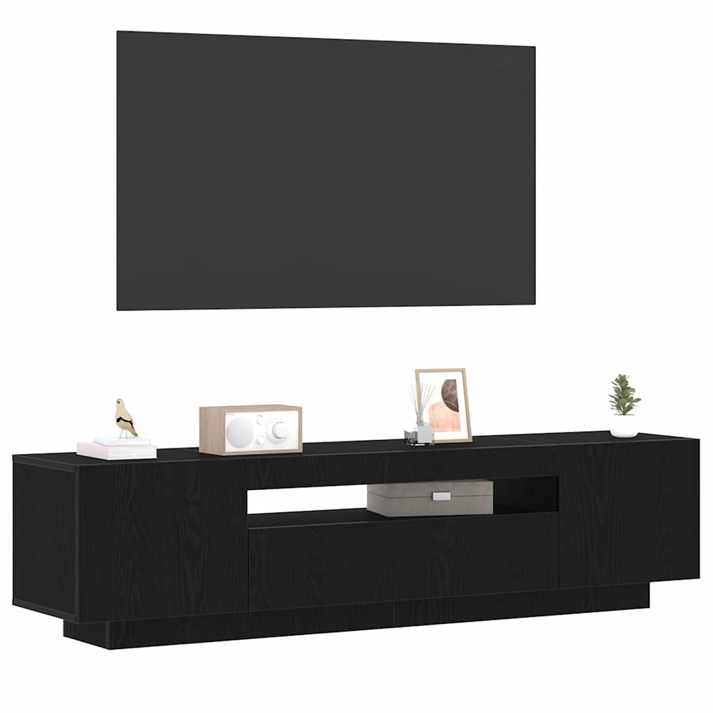 Mobile TV Nero 160 x 35 x 40 cm Legno multistrato