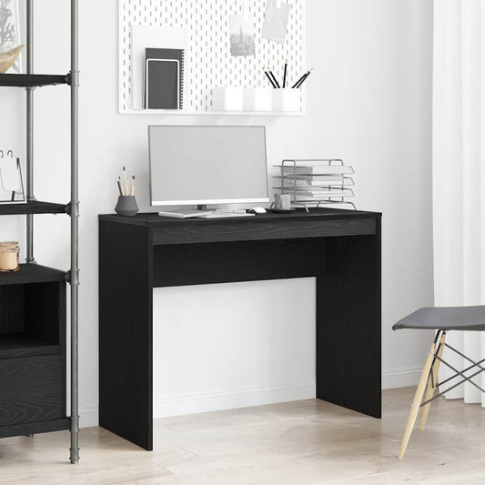 Scrivania Rovere Nero 90x40x72 cm in Legno Multistrato - homemem39