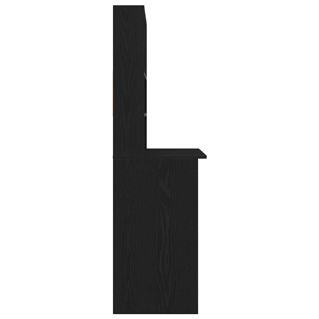 Scrivania con Mensole Rovere Nero 102x45x148 cm in Truciolato - homemem39