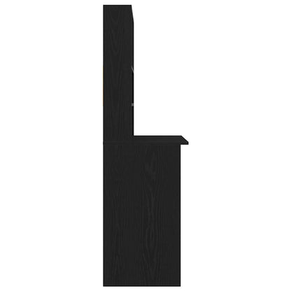 Scrivania con Mensole Rovere Nero 102x45x148 cm in Truciolato - homemem39