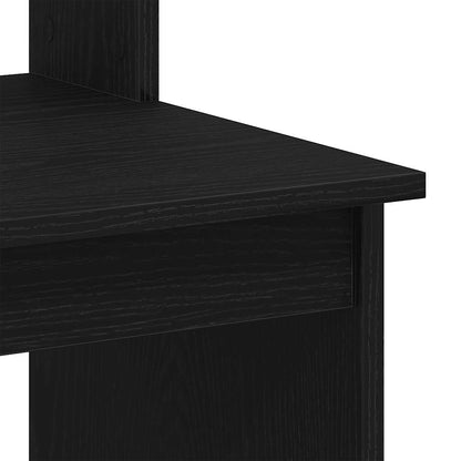 Scrivania con Mensole Rovere Nero 102x45x148 cm in Truciolato - homemem39