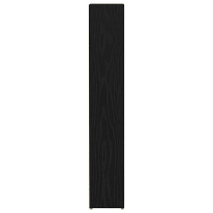 Scaffali Porta CD 2 pz Rovere Nero 21x16x93,5 cm in Truciolato - homemem39