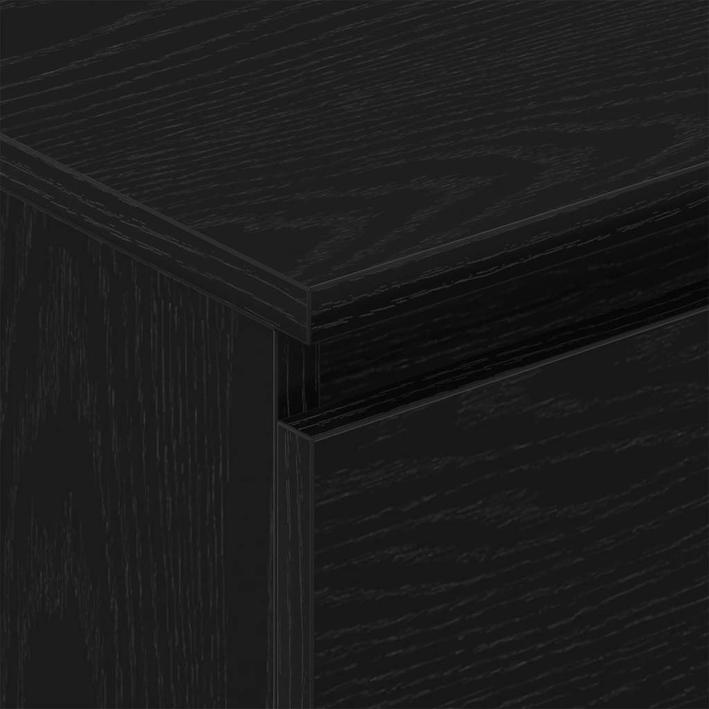 Credenza Rovere Nero 60x35x98,5 cm in Legno Multistrato - homemem39