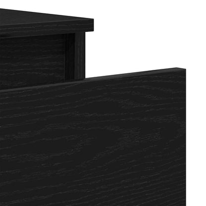 Credenza Rovere Nero 60x35x98,5 cm in Legno Multistrato