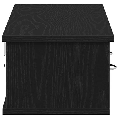 Mobile a Parete Rovere Nero 88x26x18,5 cm in Truciolato | homemem39