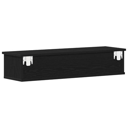 Mobile a Parete Rovere Nero 88x26x18,5 cm in Truciolato | homemem39