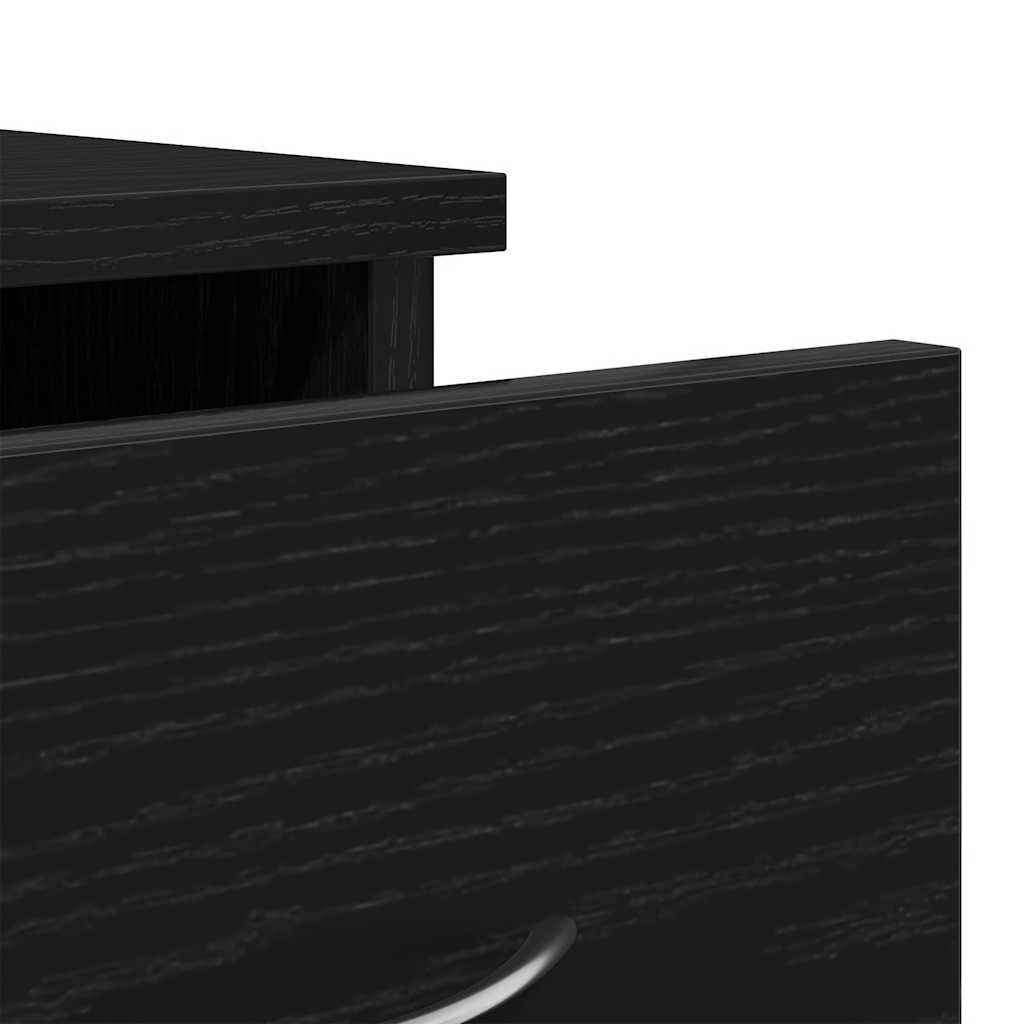 Mobile a Parete Rovere Nero 88x26x18,5 cm in Truciolato | homemem39