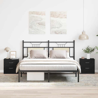 Comodini 2pz Rovere Nero 40x30x40 cm in Legno Multistrato - homemem39