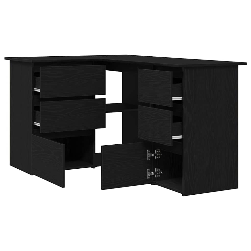 Scrivania Rovere Nero 145 x 100 x 76 cm Legno multistrato