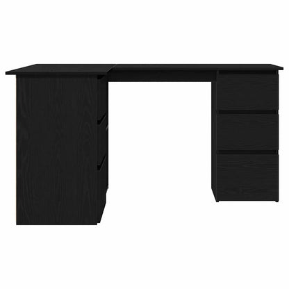 Scrivania Rovere Nero 145 x 100 x 76 cm Legno multistrato | homemem39