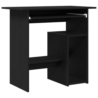 Scrivania Rovere Nero 80x45x74 cm in Legno Multistrato - homemem39
