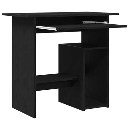 Scrivania Rovere Nero 80x45x74 cm in Legno Multistrato - homemem39
