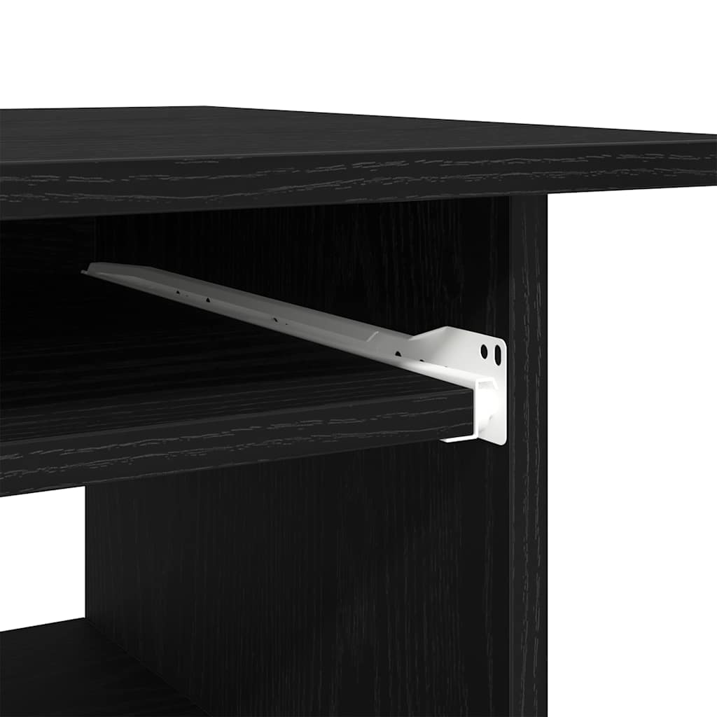 Scrivania Rovere Nero 80x45x74 cm in Legno Multistrato | homemem39