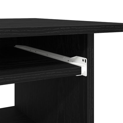 Scrivania Rovere Nero 80x45x74 cm in Legno Multistrato - homemem39