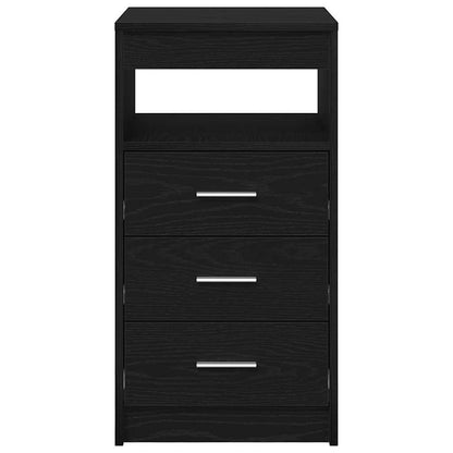 Cassettiera Rovere Nero 40x50x76 cm in Legno Multistrato | homemem39